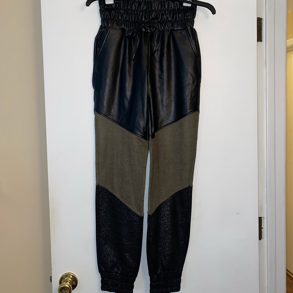 Leather Joggers